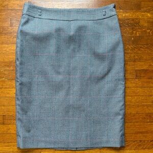 NWOT Chaps Plaid Houndstooth Pencil Skirt 6